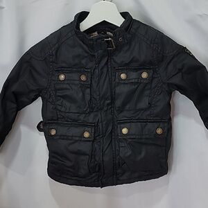 ZARA BOYS Sherpa Vest Layered Jacket Moto Jacket